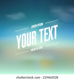 Quote design with your text and blur landscape background  Eps 10 stock vector illustration 