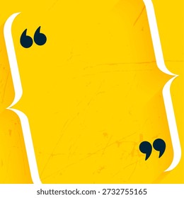 quote dialog box frame yellow template design vector