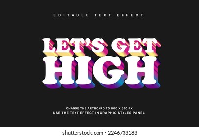 Quote editable text effect template, lets get high quote