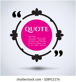 Quote element design. Vintage frame with place for text. Quote template in minimalistic, linear stile.