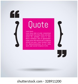 Quote element design. Vintage frame with place for text. Quote template in minimalistic, linear stile.