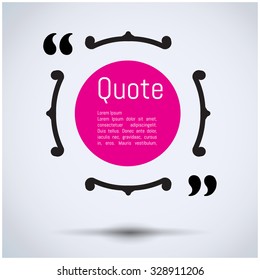 Quote element design. Vintage frame with place for text. Quote template in minimalistic, linear stile.
