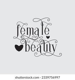 quote female beauty design lettering motivation
