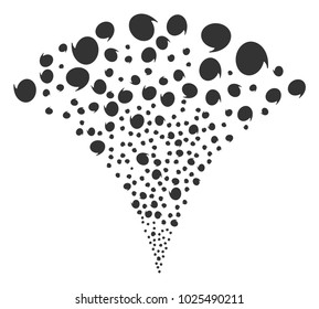 Quote festive fountain. Vector illustration style is flat iconic symbols. Object fountain created from random design elements as quote fireworks.