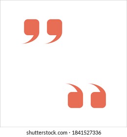 Quote Flat Icon Vector Logo Template Illustration