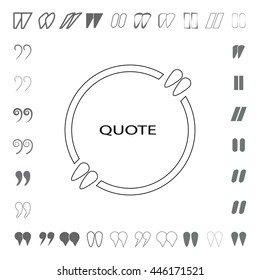 Quote form, paper sheet, information or text. Empty template, vector set. Quote blank template, form Designer.