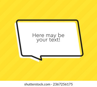 Quote frame blank. Empty box for message, citation, aphorism, motivation. Pattern frame for information messages. Vector quote form inspiration. Background for text, rectangle in brackets