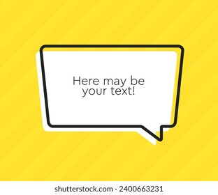 Quote frame blank. Empty box for message, citation, aphorism, motivation. Pattern frame for information messages. Vector quote form inspiration. Background for text, rectangle in brackets