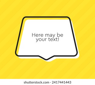 Quote frame blank. Empty box for message, citation, aphorism, motivation. Pattern frame for information messages. Vector quote form inspiration. Background for text, rectangle in brackets