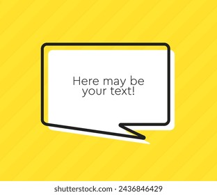 Quote frame blank. Empty box for message, citation, aphorism, motivation. Pattern frame for information messages. Vector quote form inspiration. Background for text, rectangle in brackets