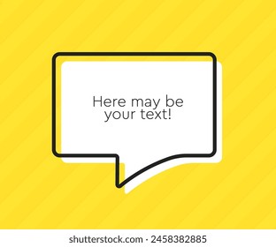 Quote frame blank. Empty box for message, citation, aphorism, motivation. Pattern frame for information messages. Vector quote form inspiration. Background for text, rectangle in brackets