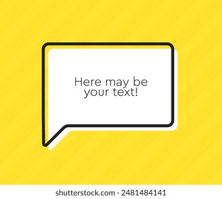 Quote frame blank. Empty box for message, citation, aphorism, motivation. Pattern frame for information messages. Vector quote form inspiration. Background for text, rectangle in brackets