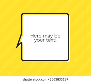 Quote frame blank. Empty box for message, citation, aphorism, motivation. Pattern frame for information messages. Vector quote form inspiration. Background for text, square