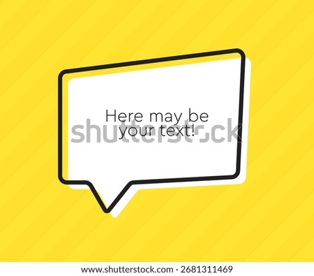 Quote frame blank. Empty box for message, citation, aphorism, motivation. Pattern frame for information messages. Vector quote form inspiration. Background for text, rectangle