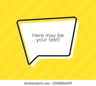 Quote frame blank. Empty ellipse box for message, citation, aphorism, motivation. Pattern frame for information messages. Vector quote form inspiration. Background for text, rectangle in brackets