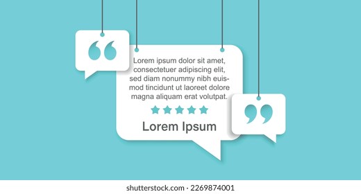 Quote frame blank template icon in flat style. Empty speech bubble vector illustration on isolated background. Textbox sign business concept.