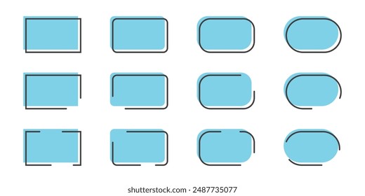 Quote frame icon in flat style. Speech bubble vector illustration on isolated background. Comment sign business concept.