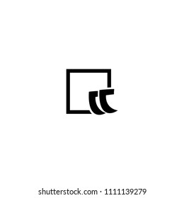 quote and frame logo vector