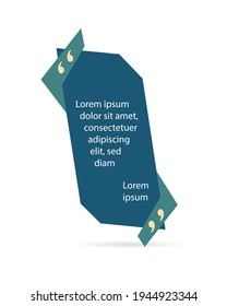 Quote frame or mention quotations remarks template. Info tag, quote textbox blog or discussion citation memo word label. Speech sticker or comment box badge