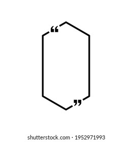 Marco de cita sobre fondo blanco. Marco de diálogo de voz con coma. Corchetes de burbujas. Citando iconos de comentario. Ilustración vacía de tarjeta de visita.Vector. EPS 10.