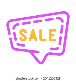 quote frame sale color icon vector. quote frame sale sign. isolated symbol illustration