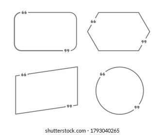 quote frame shape icon set