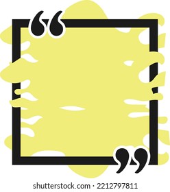 quote frame template design empty quotes square vector
