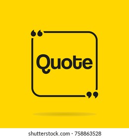 Quote frame. Vector banner template