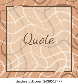 Quote frames blank template. Empty quote abstract borders with copy space for text. Square format