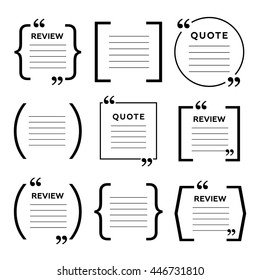 Quote frames. Blank template with print information eps10