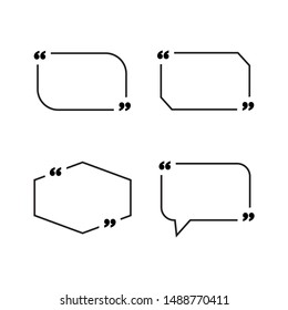 Quote frames. Blank template. vector illustration