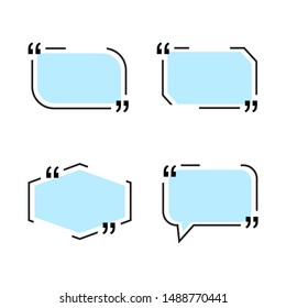 Quote frames. Blank template. vector illustration