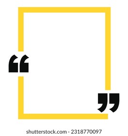 Quote frames blank templates citation empty speech bubbles, quote bubbles. Textbox isolated on color background. Vector illustration.