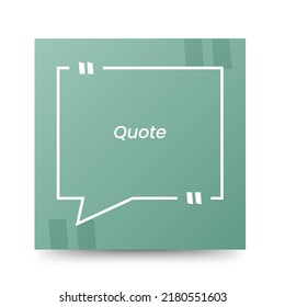 Quote frames blank templates on white background