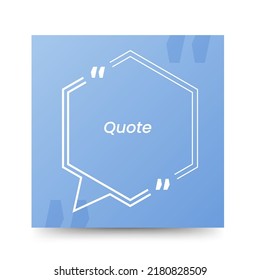 Quote frames blank templates on white background