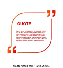 Quote frames blank templates set. Quote box frame vector. quote bubbles. Quote Typographical Poster Template. Vector illustration.