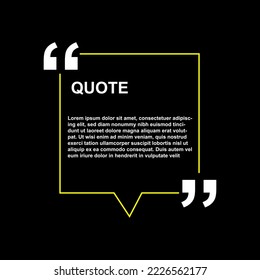 Quote frames blank templates set. Quote box frame vector. quote bubbles. Quote Typographical Poster Template. Vector illustration.