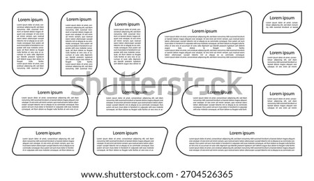 Quote frames blank templates set. Text in brackets, citation empty speech bubbles, quote bubbles vector.