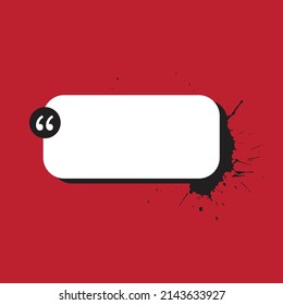 Quote frames blank templates. Text in brackets, citation empty speech bubbles, quote bubbles. Textbox isolated on color background. Vector illustration.