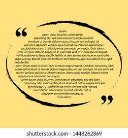 Quote frames with quotation marks. Vector