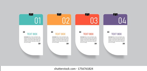 Quote Frames Template Design With Note Paper Style. 