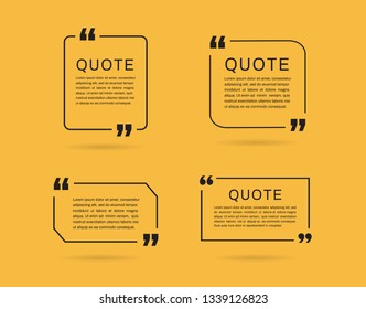 Quote frames templates. Vector illustration