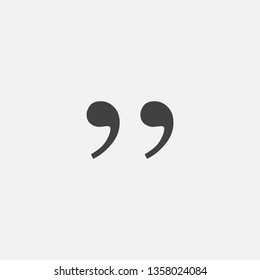 quote Glyph icon. Simple sign illustration. quote symbol design. Can be used for web, print and mobile