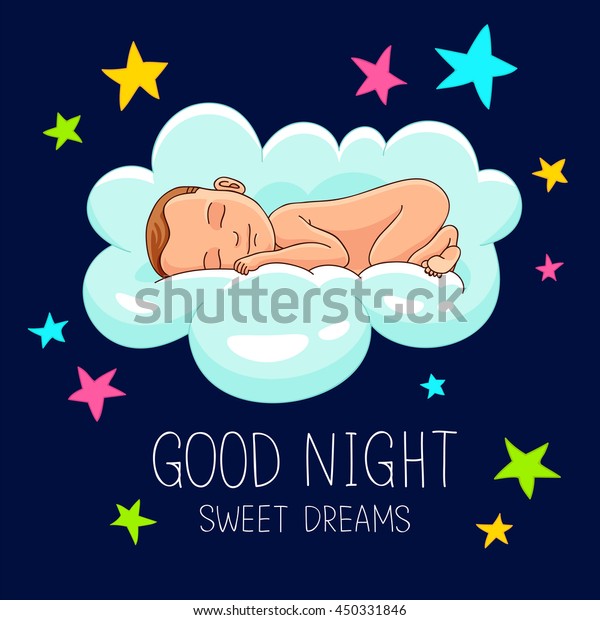 Quote Good Night Sweet Dreams Trend People Signs Symbols Stock