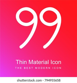 Quote hand drawn symbol red and pink gradient material white icon minimal design