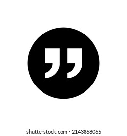 Quote icon in black round
