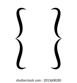 Quote icon. Bracket vector symbol 