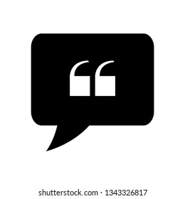 Quote icon and Chatting oval speech bubbles  icon vector 