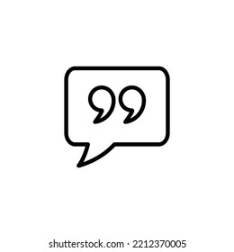 Quote icon and Chatting oval speech bubbles  icon vector 