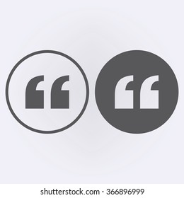 Quote icon in circle . Vector illustration